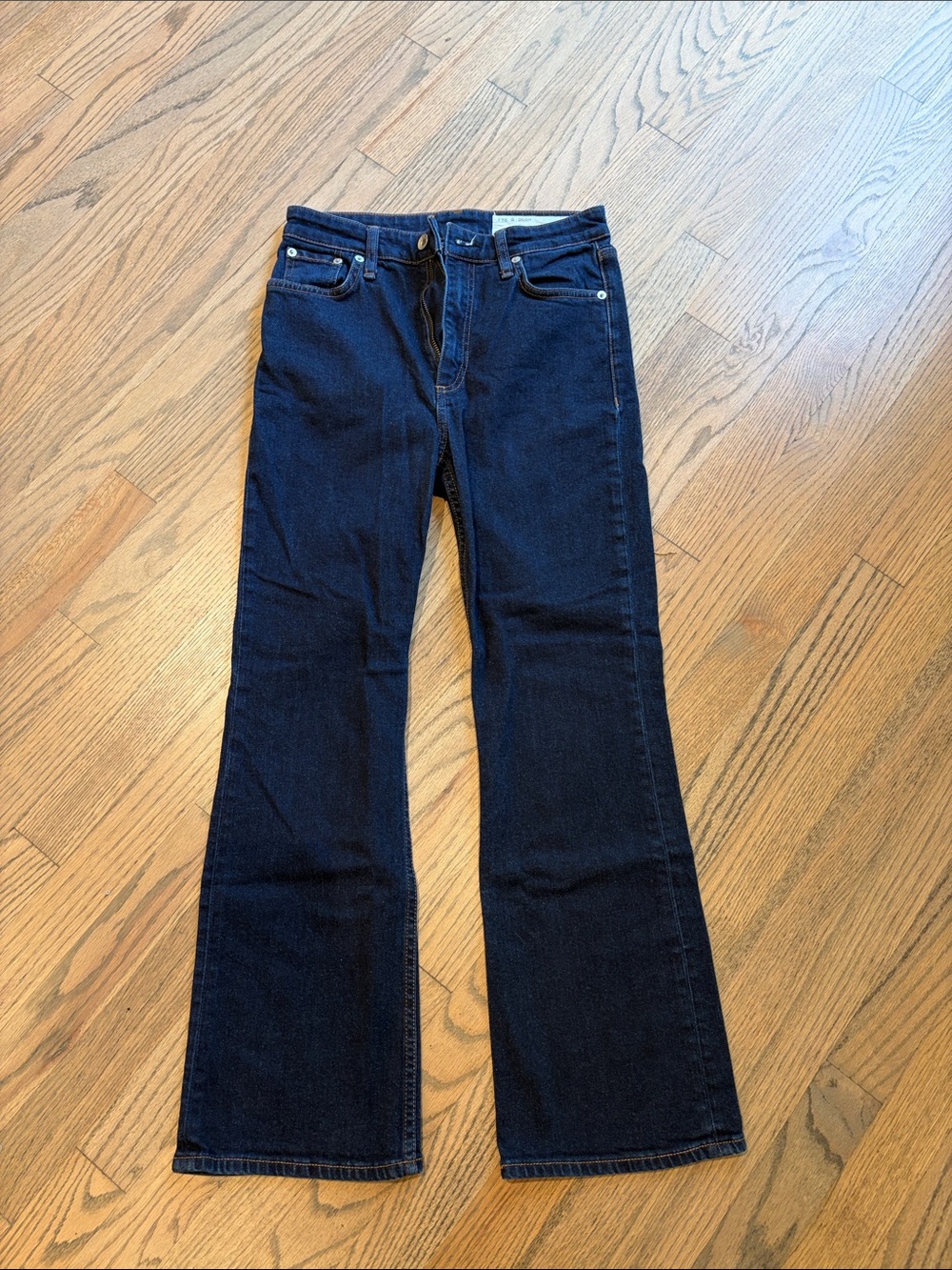 rag & bone Indigo Flared Wide-Leg Jeans